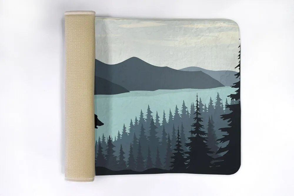 Dywanik łazienkowy antypoślizgowy Dywanik łazienkowy antypoślizgowy Niedźwiedź Las