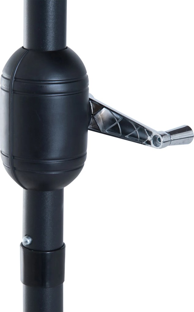 Parasol ogrodowy aluminiowy z korbką półkolisty outsunny