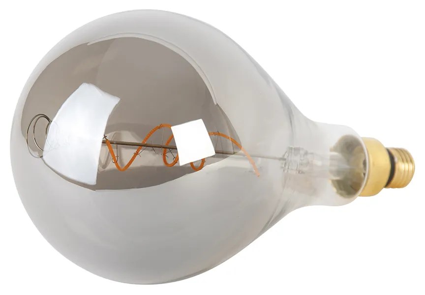 Żarówka LED E27 z możliwością ściemniania, spiralny filament, A165, przydymiona, 4W, 120lm, 1800K