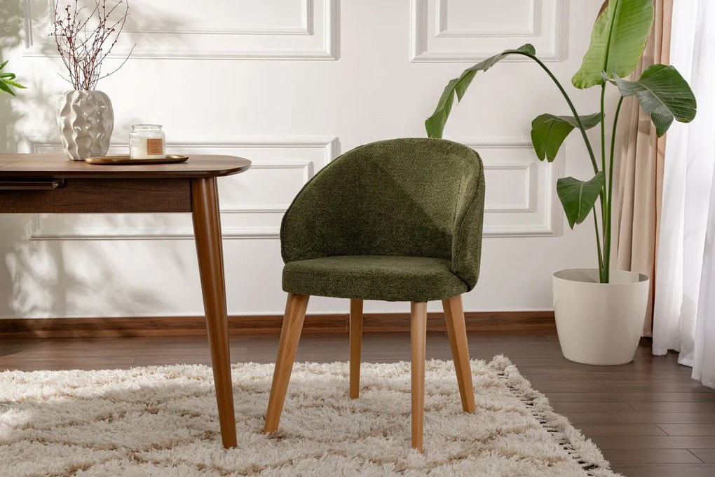 Zestaw krzeseł do jadalni Bentley Green and Light Oak, 2 szt.