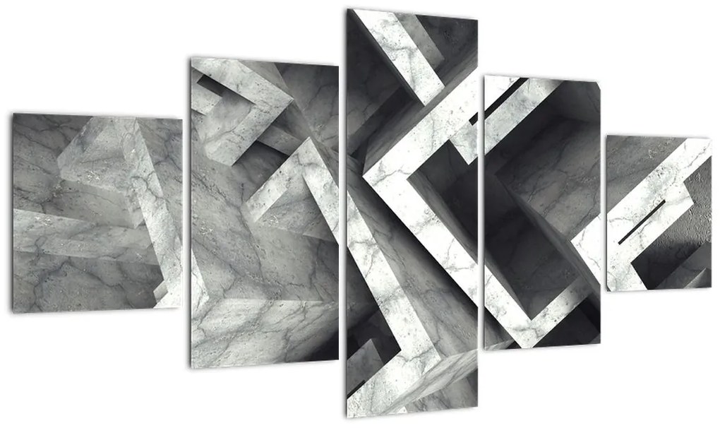 Abstrakcyjny obraz kostek (125x70 cm)