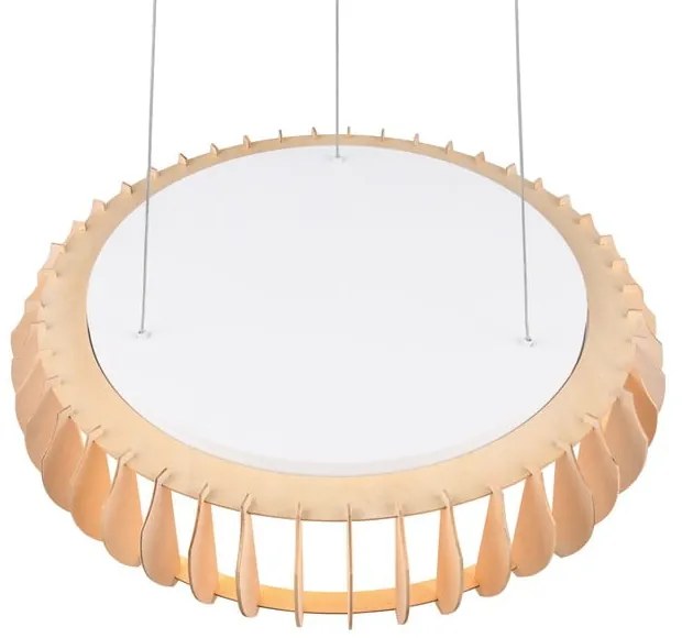 Biało-naturalna lampa wisząca LED ø 60 cm Monte – Trio
