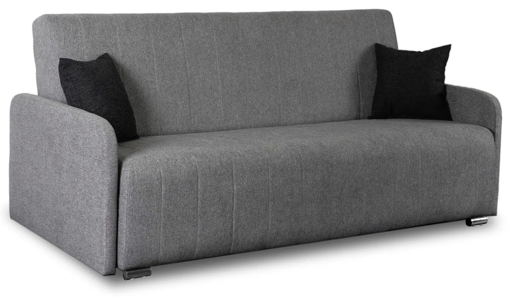Sofa z Funkcją Spania ASPEN Wersalka Rozkładana Dwuosobowa Szara Nowoczesna do Salonu