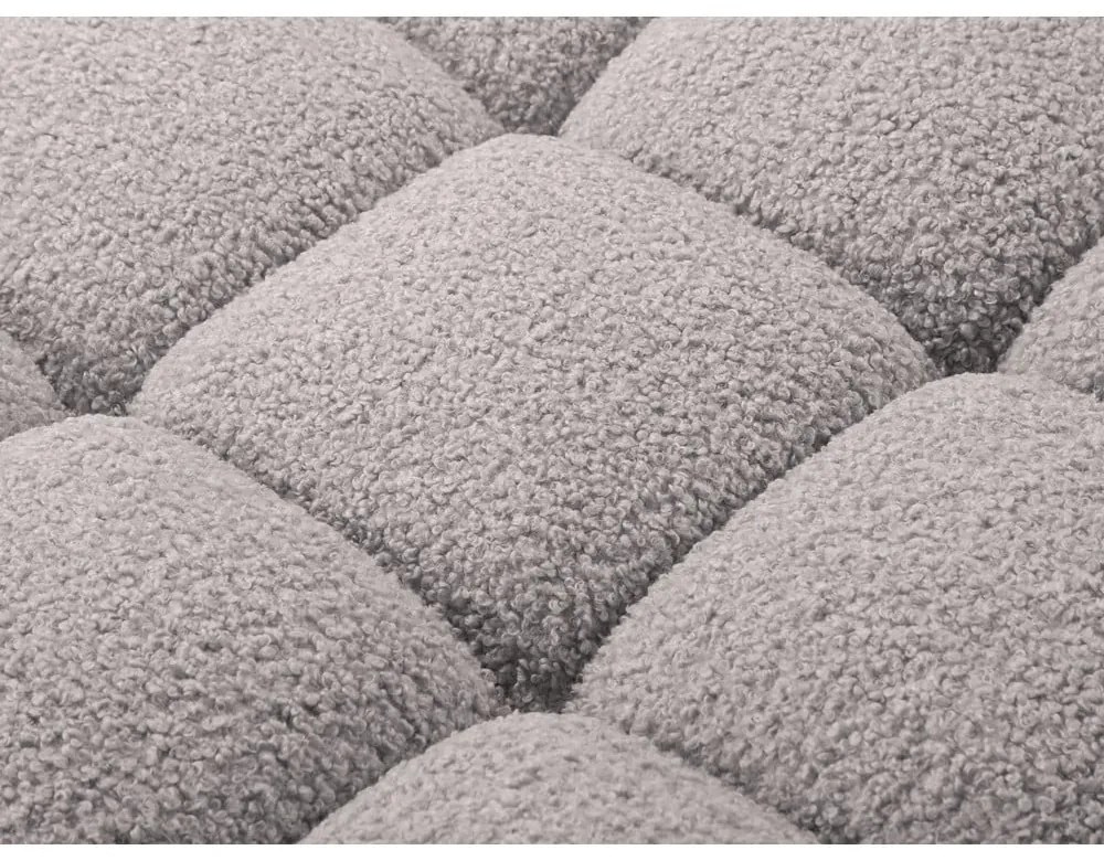 Jasnoszara sofa modułowa z materiału bouclé 288 cm Bellis – Micadoni