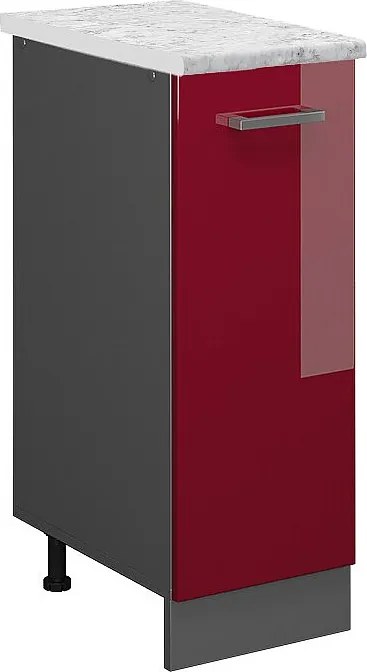 Szafka apteczna czerwony połysk 30x60x81.6 r-line