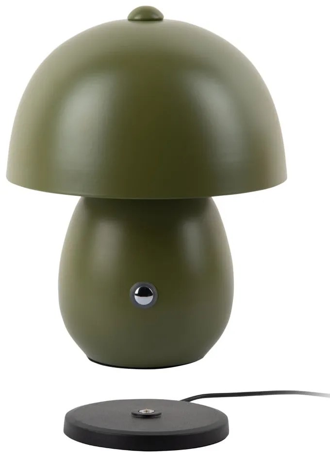Ciemnozielona lampa stołowa LED z metalowym kloszem (wysokość 18 cm) Mono LED – Leitmotiv