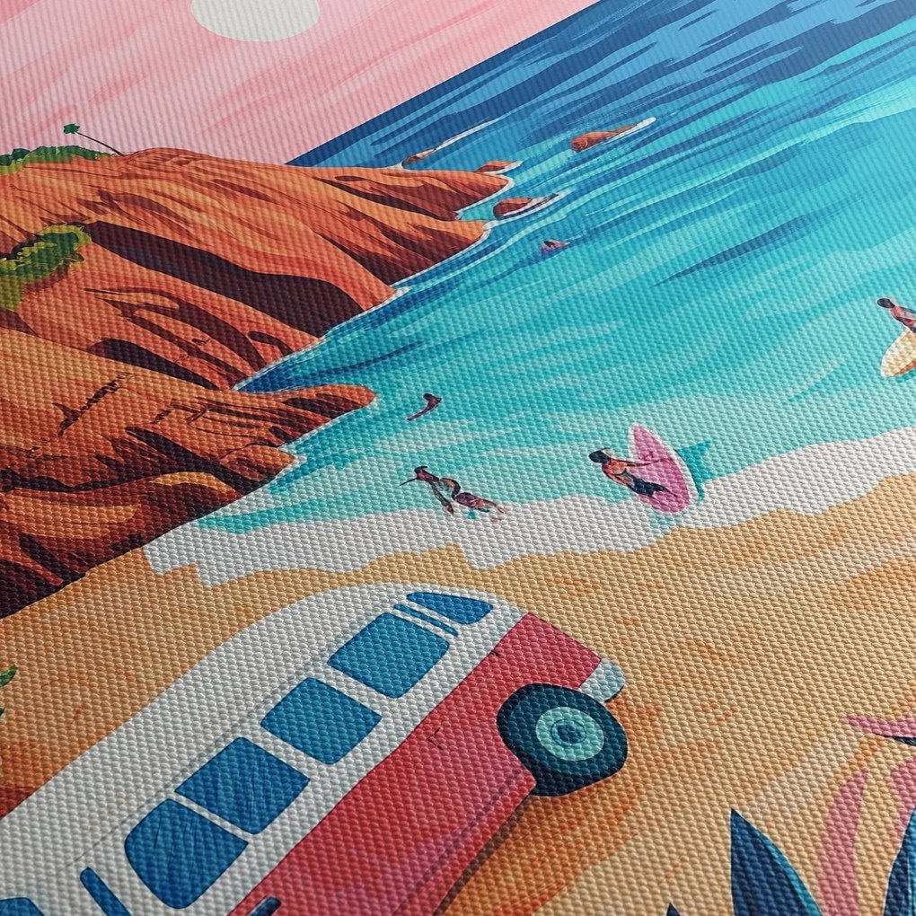 Obraz - Karawan nad oceanem (170x50 cm)