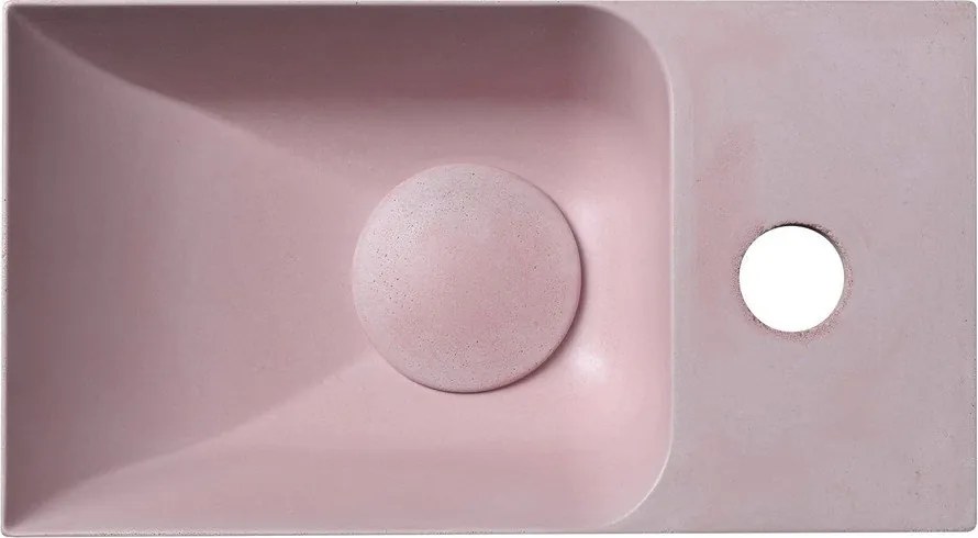Różowa betonowa umywalka 31x17 cm Piccolino – Sapho