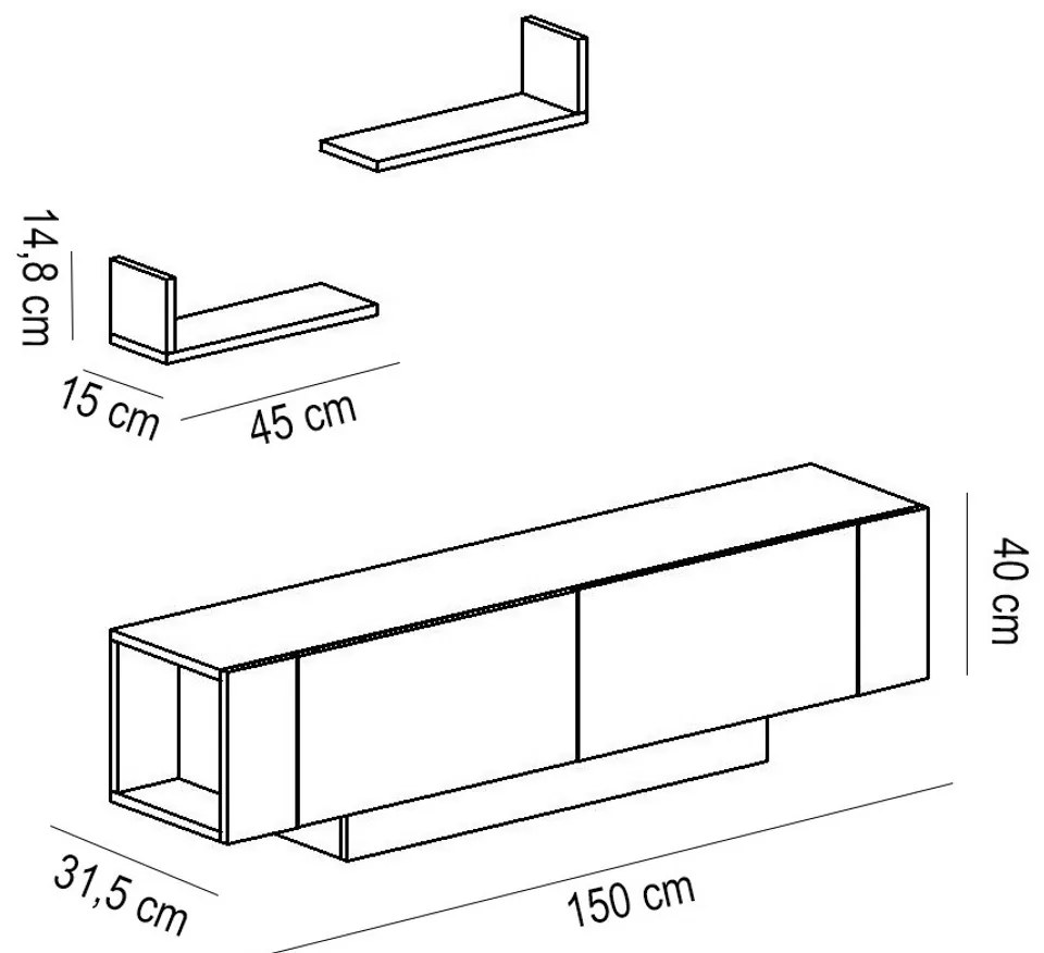 Stolik pod telewizor Ekol White