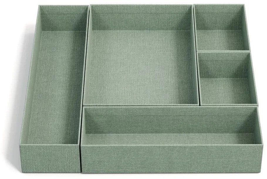Kartonowe organizery do szuflady zestaw 5 szt. Emma Paper Laminate – Bigso
