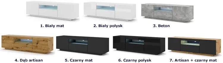 Szafka pod TV stojąca lub wisząca beton Rimoso 5X