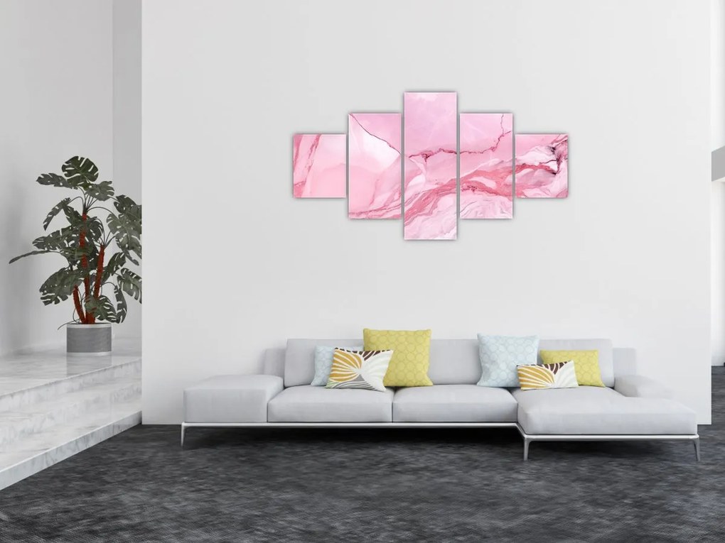 Obraz - Różowy marmur (125x70 cm)