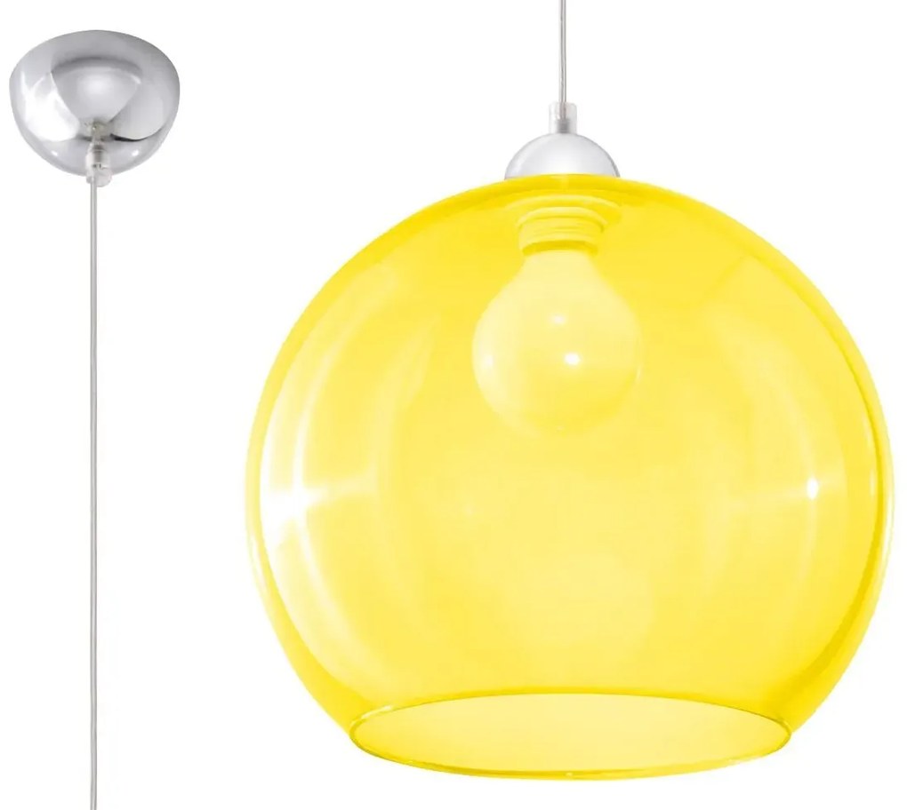 Szklana lampa wisząca kula LED H9-N09