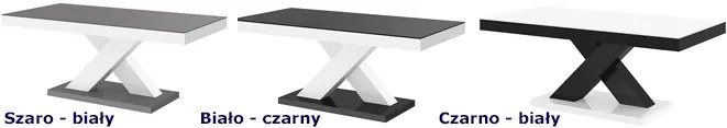Komfortowa ława biało - czarna - Starki 2X