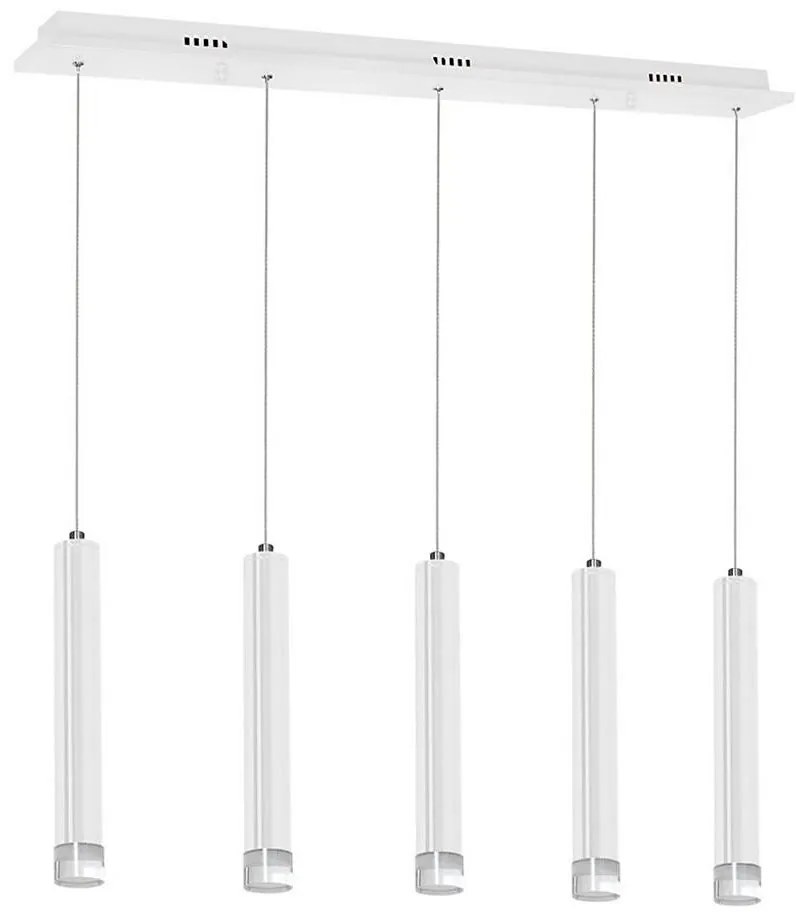 LED Żyrandol na lince ALBA 5xLED/25W/230V biały