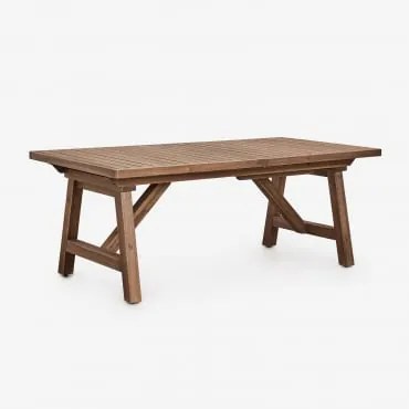 Stół Jadalny Prostokątny 200-260-320x100 Cm Rozkładany Z Drewna Akacjowego Dubai Ciemny Akacjowy Brąz & 200 - 260 - 320 X 75 Cm - Sklum
