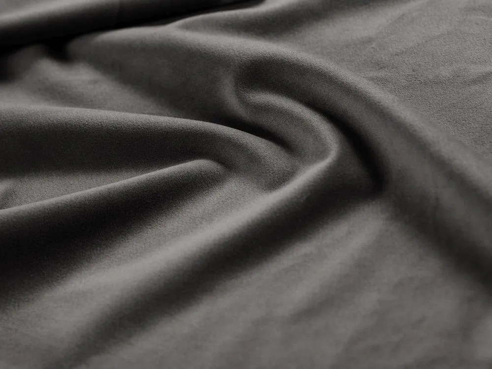 Ciemnoszary aksamitny podnóżek Georgia – Micadoni