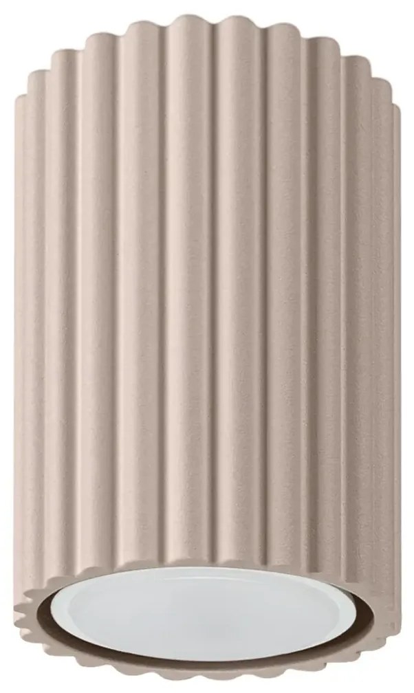Plafon KARBON 10 taupe ryflowany SOLLUX  LIGHTING