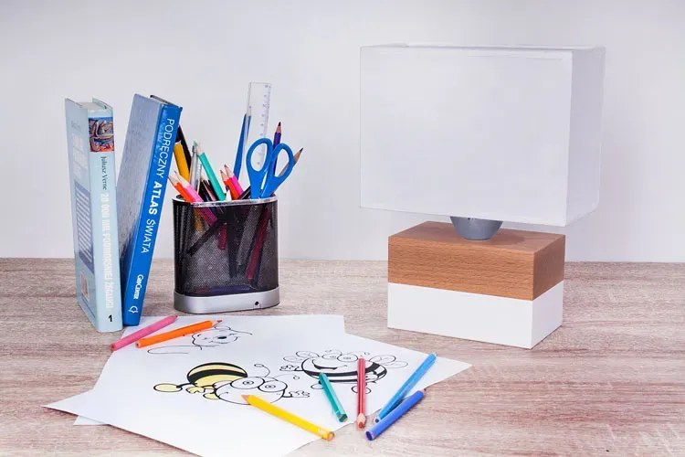 Biała lampka na biurko dla dzieci - S188 Z6-D88