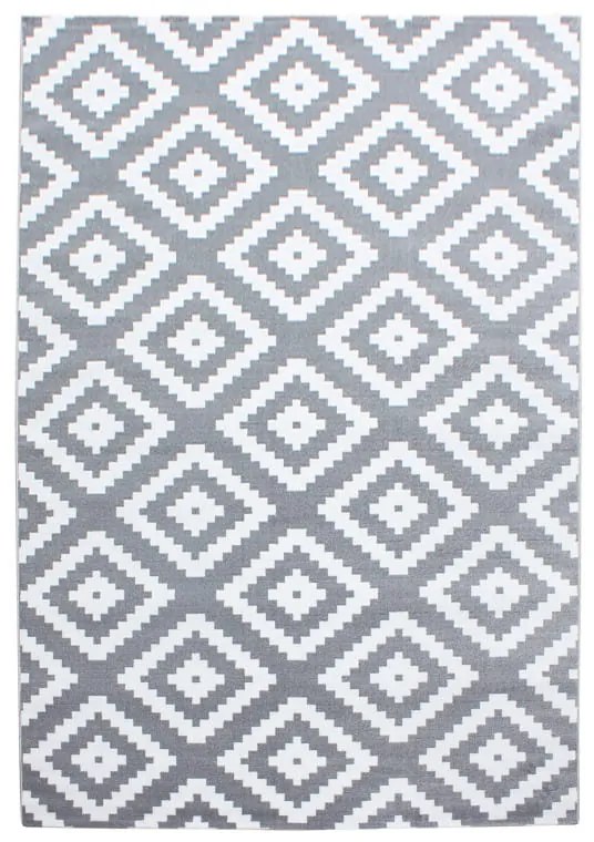 Dywan nowoczesny Plus Kwadraty szaro-kremowy 200 cm x 290 cm