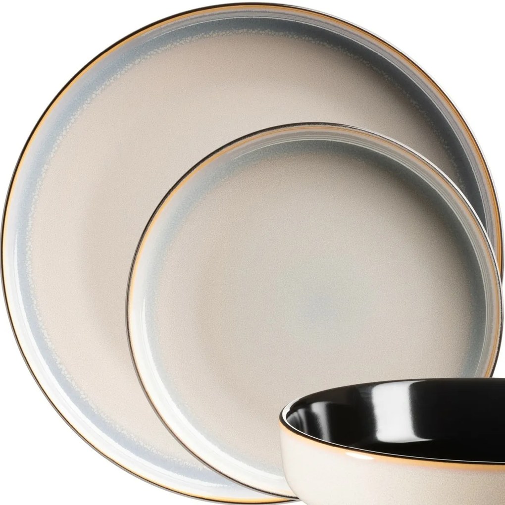 Mäser 10-częściowy zestaw jadalny ALENIA, beżowy