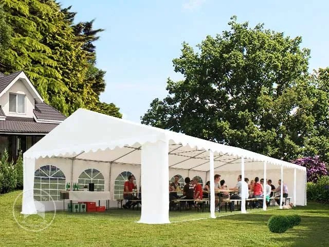 TOOLPORT 5x8m Namiot imprezowy, PVC 750, biały - (7325)