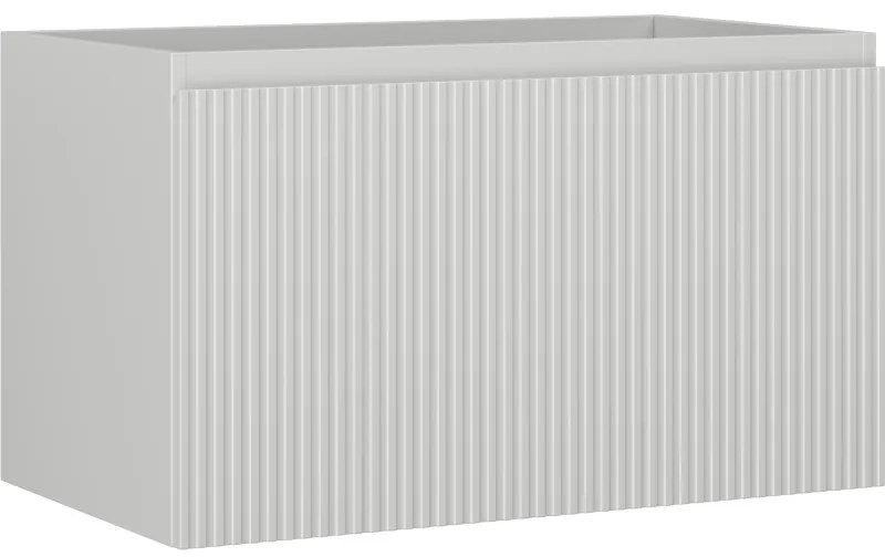 Mexen Rivel szafka łazienkowa podumywalkowa 80 cm, 1 szuflada, ryflowana , szara mat - 91A20-08047-1-BF62