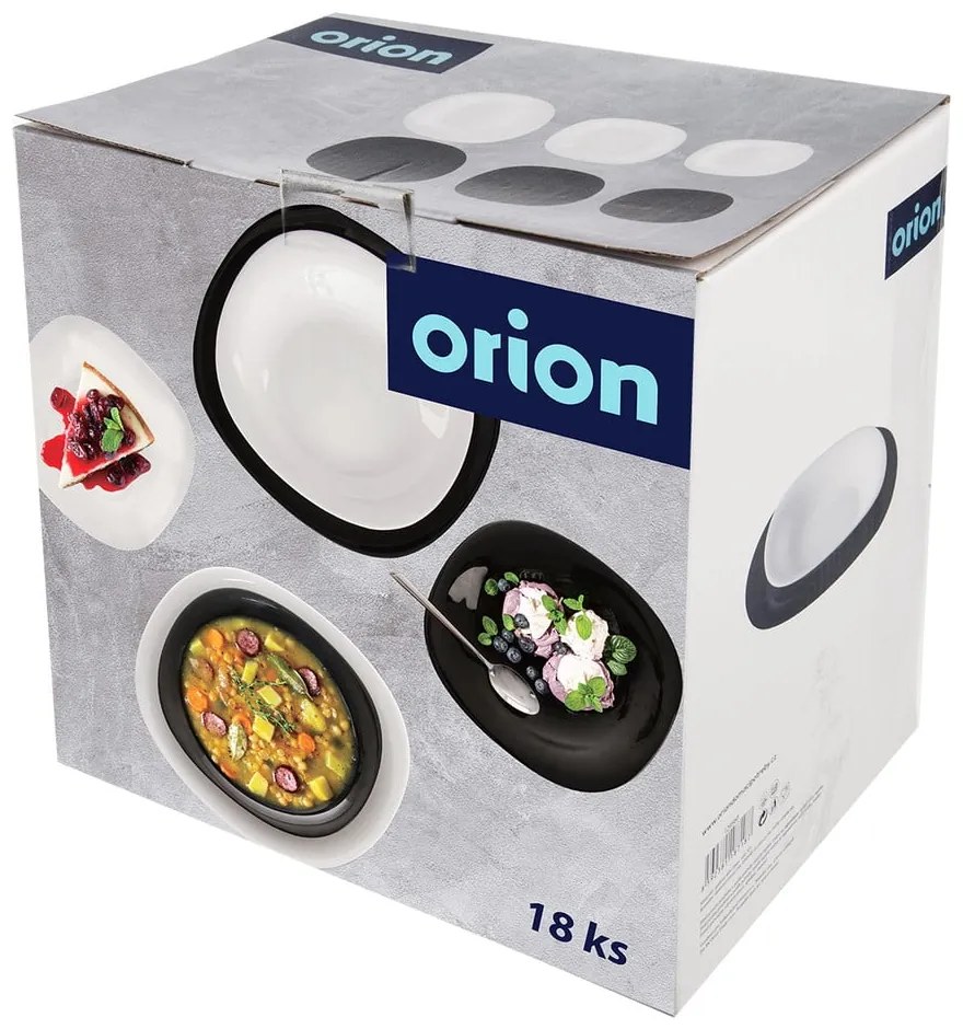Szklany zestaw talerzy 18 szt. LUNA – Orion