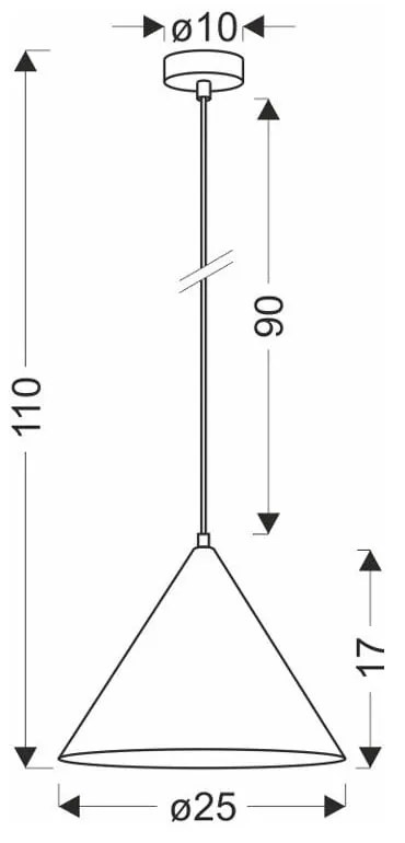 Brązowa lampa wisząca ze szklanym kloszem ø 25 cm Dunca – Candellux Lighting