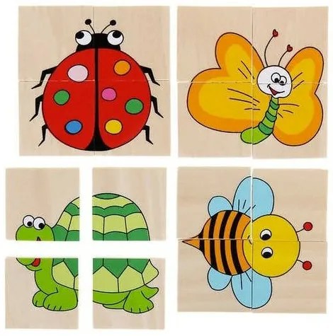 Woody Minipuzzle Zwierzęta