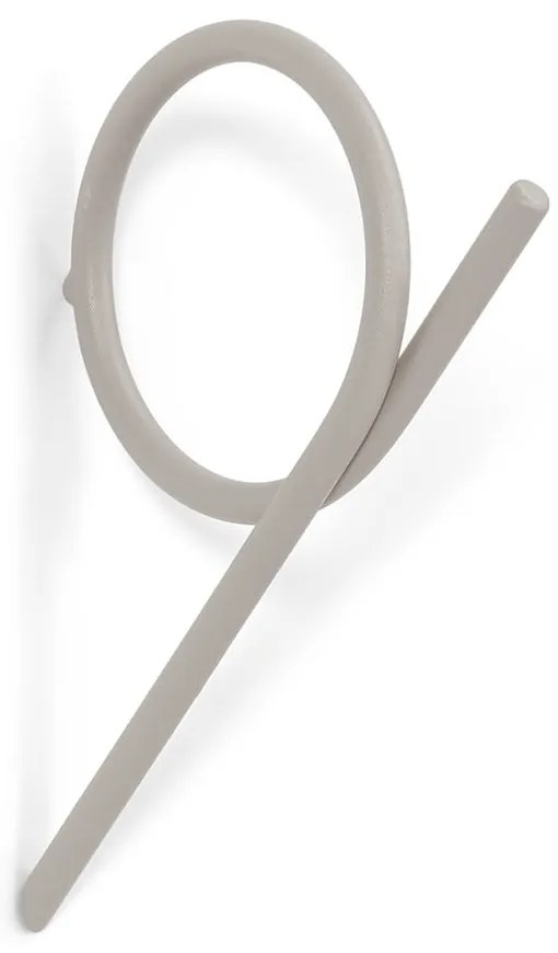 Szarobrązowy ścienny stalowy haczyk Tuba S – Spinder Design