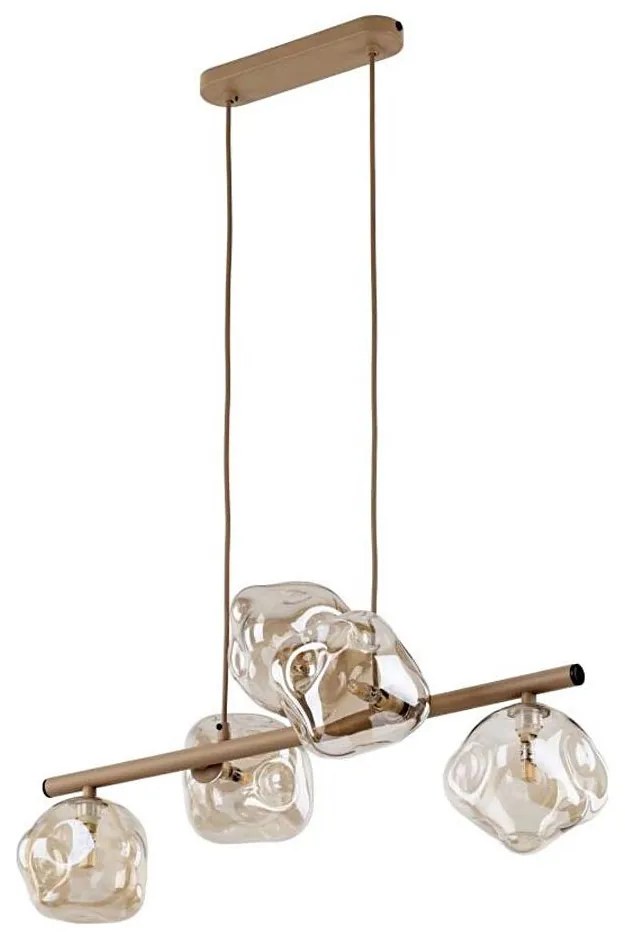 Żyrandol na lince LAVA 5xG9/8W/230V beżowy/dymny beżowy