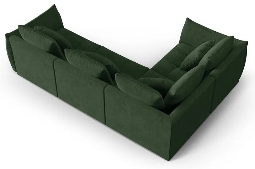 Ciemnozielony narożnik (lewostronny/w kształcie litery L) Bloom – Micadoni Home