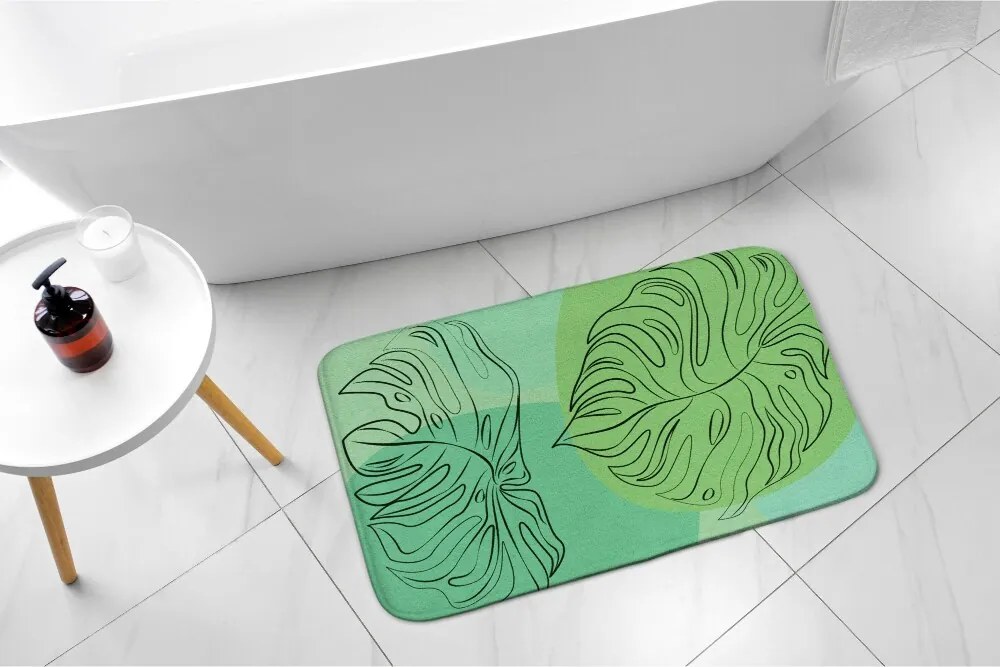 Dywanik łazienkowy antypoślizgowy Dywanik łazienkowy antypoślizgowy Monstera Liście