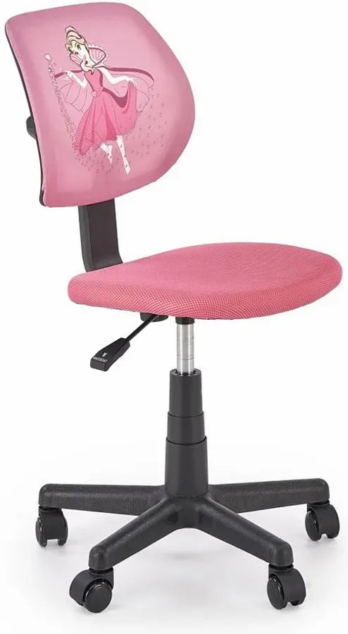 Obrotowy różowy fotel dla dziewczynki K7-E54