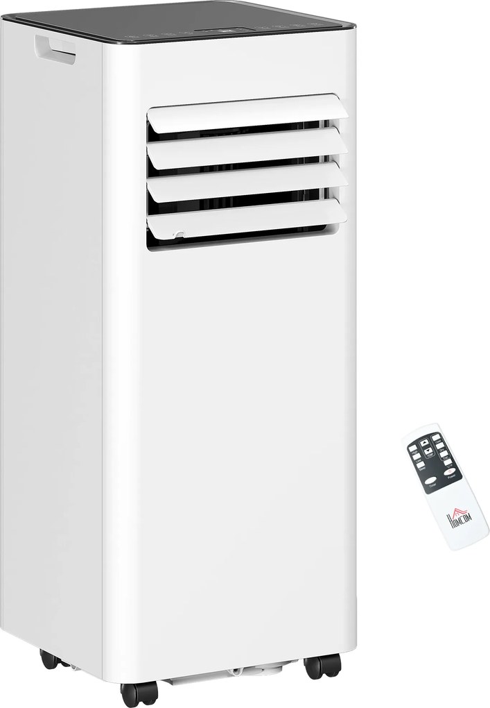 HOMCOM 3-w-1 Klimatyzacja, Wentylator z Wyświetlaczem LED, Zmywalnym Filtrem, Timerem, Biała