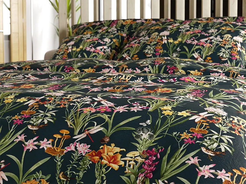 PrzytulneMieszkanie.pl PrzytulneMieszkanie.pl Pościel z mikropluszu MYSTIC GARDEN ciemnozielona Rozmiar pościeli: 70 x 90 cm | 140 x 200 cm