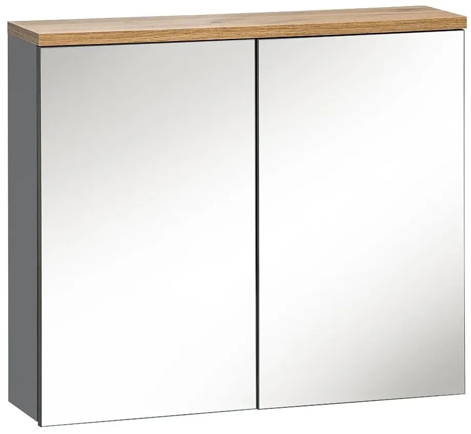 Szafka łazienkowa z lustrem - Dixi 6X grafit 60 cm