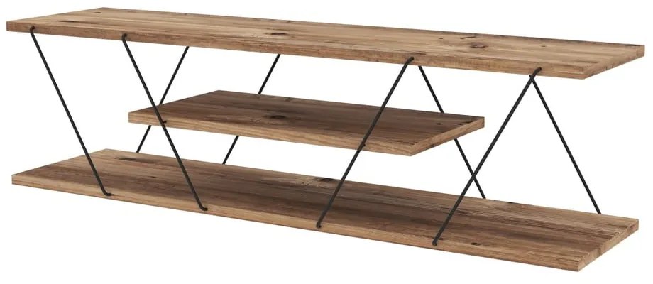 Szafka pod TV w dekorze orzecha 120x33 cm Canaz – Kalune Design