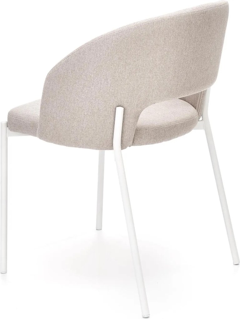 Tapicerowane krzesło do jadalni na białych nogach K486