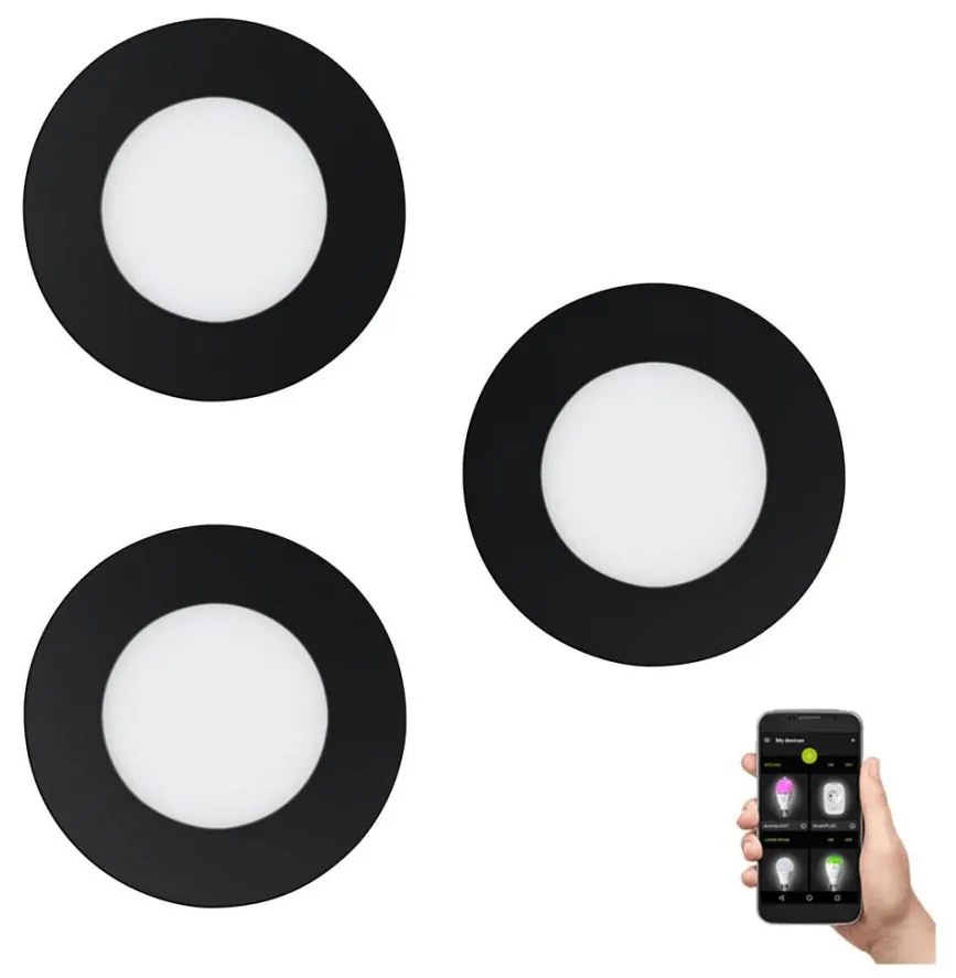 Eglo 900105-ZESTAW 3xLED ściemnialna oprawa łazienkowa FUEVA-ZLED/2,8W/230V IP44