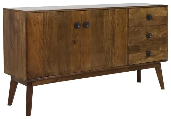 Brązowa niska komoda z litego drewna 152x80 cm Espita – Light & Living