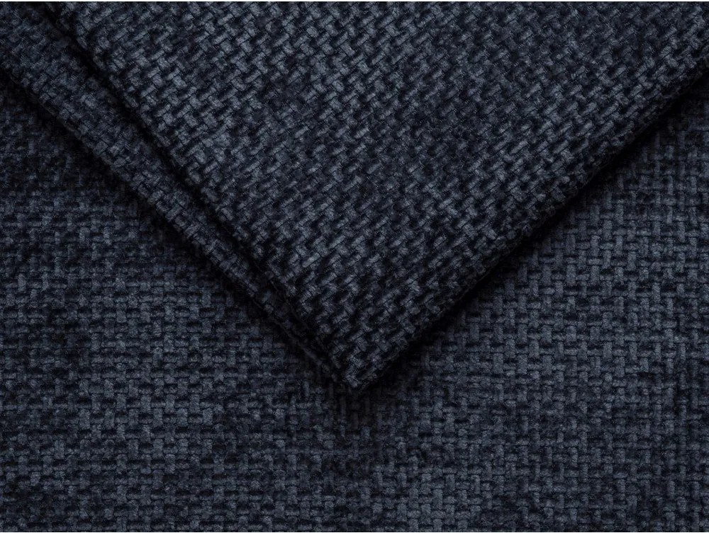 Ciemnoniebieski podnóżek z tkaniny szenilowej Lupine – Micadoni