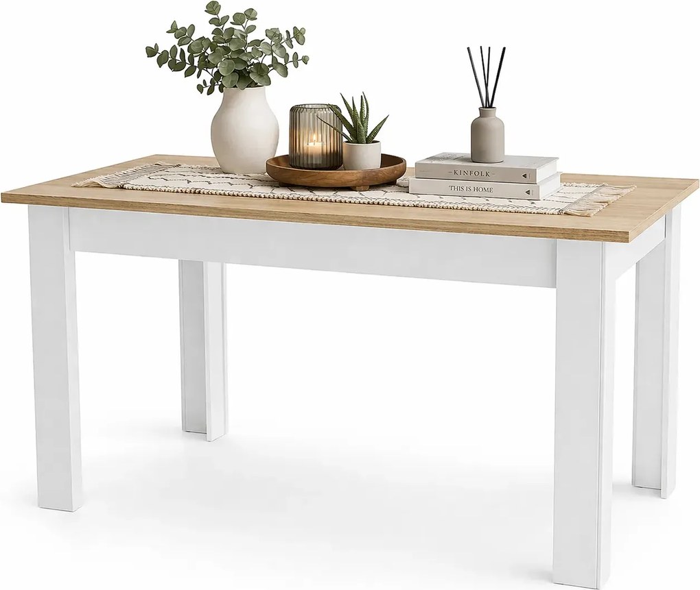 Nowoczesny stół dąb sonoma + biały R2-R35