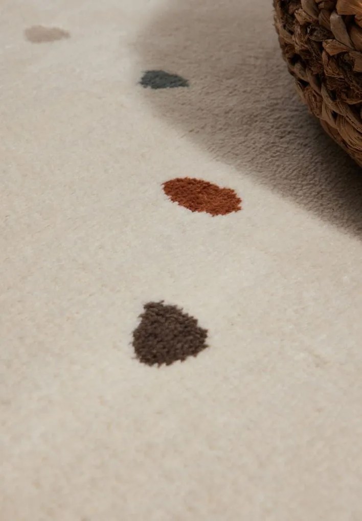 Dywan dziecięcy Adventures – Zabawne kolorowe kropki na kremowym tle 120 cm x 170 cm Atest Oeko-Tex