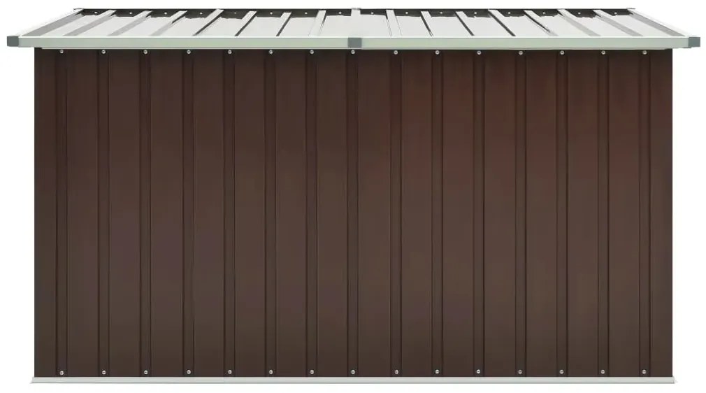 Brązowa skrzynia ogrodowa ze stali Z2-R15