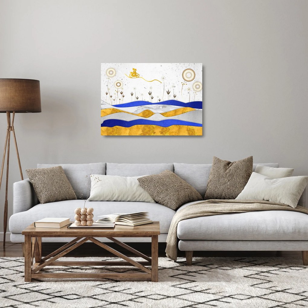 Obraz na szkle - Złote Góry (70x50 cm)