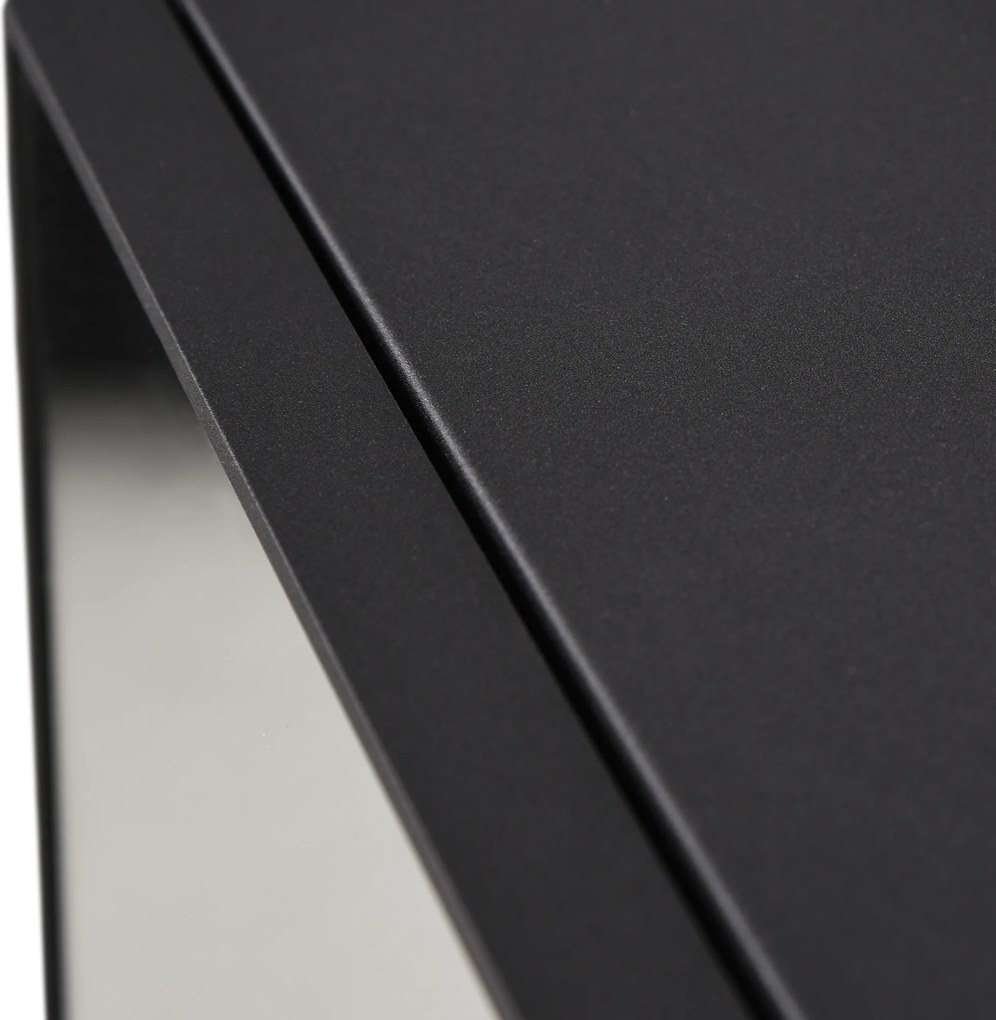 kleankin Szafka łazienkowa z lustrem 3 warstwy Przechowywanie Czarna 40x15x60cm | Aosom PL