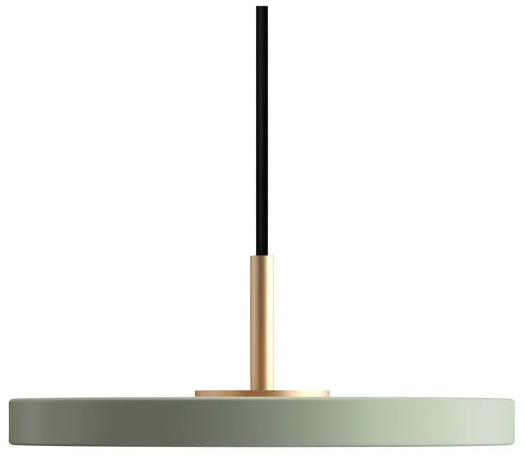 Jasnozielona lampa wisząca LED z metalowym kloszem ø 15 cm Asteria Micro – UMAGE