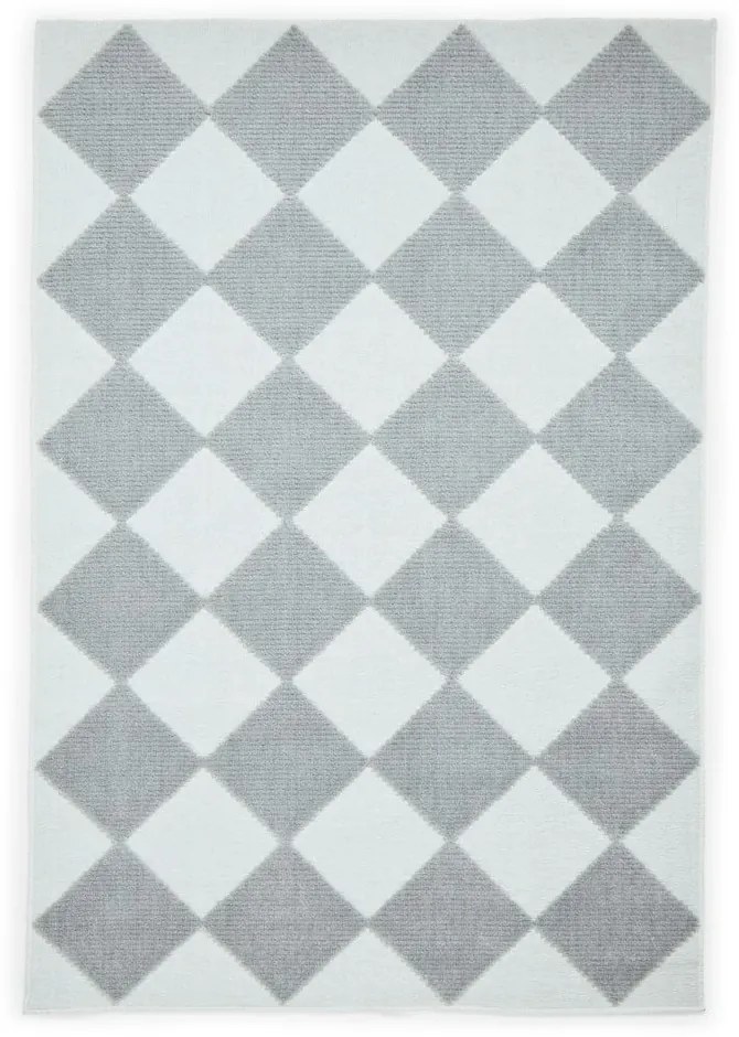 Biało-jasnoszary dywan odpowiedni do prania 200x290 cm Lyna Cream&amp;Grey – Think Rugs